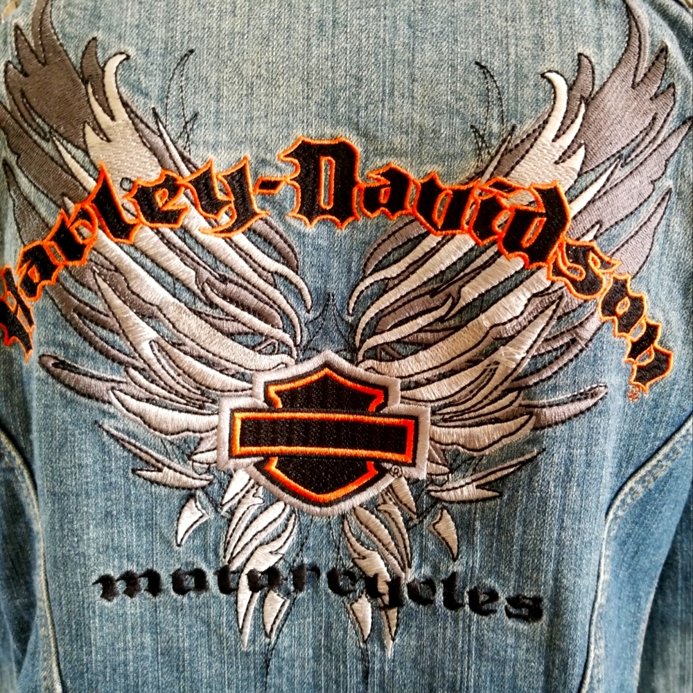 Vintage Harley Davidson Jean Jacket